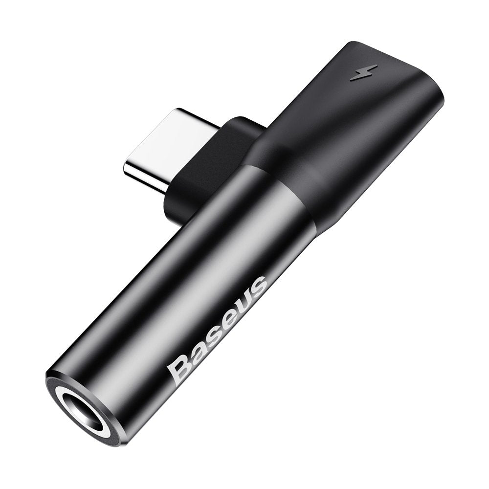 USB-C to USB-C / 3.5mm Baseus L41 Audio Adapter, Black CATL41-01
