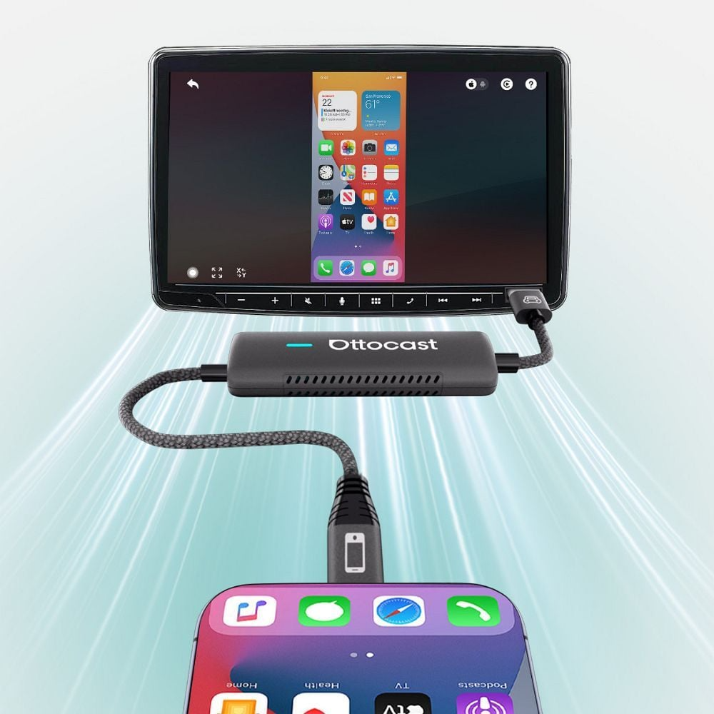 Ottocast Mirror Touch Carplay / Android Auto Adapter for Apple iPhone / Android Series CA450-T