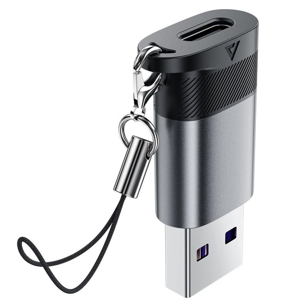 USB-C to USB-A Data and Charging Adapter Acefast J8, Gray