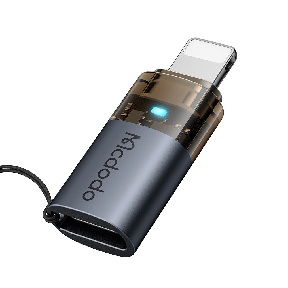USB-C - Lightning McDodo OT-7630 Data and Charging Adapter, Black