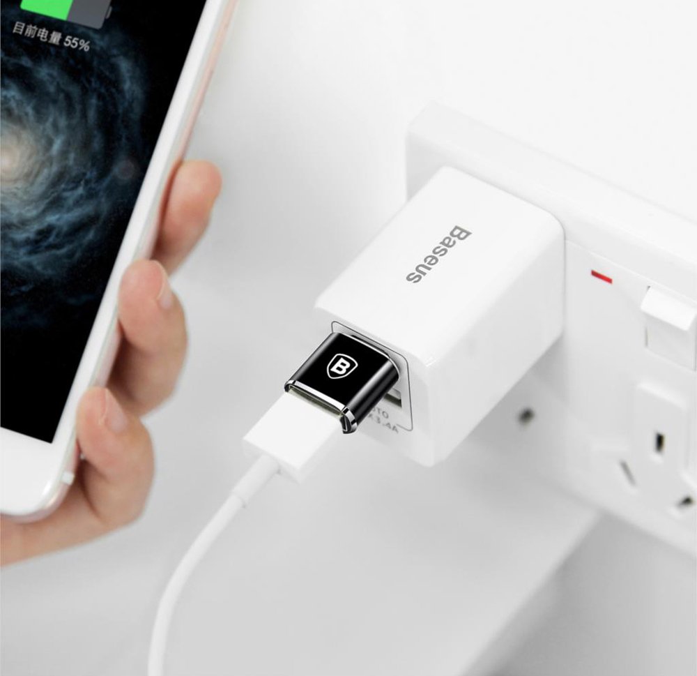 OTG Adapter USB-C - USB-A Baseus, Black CATOTG-01