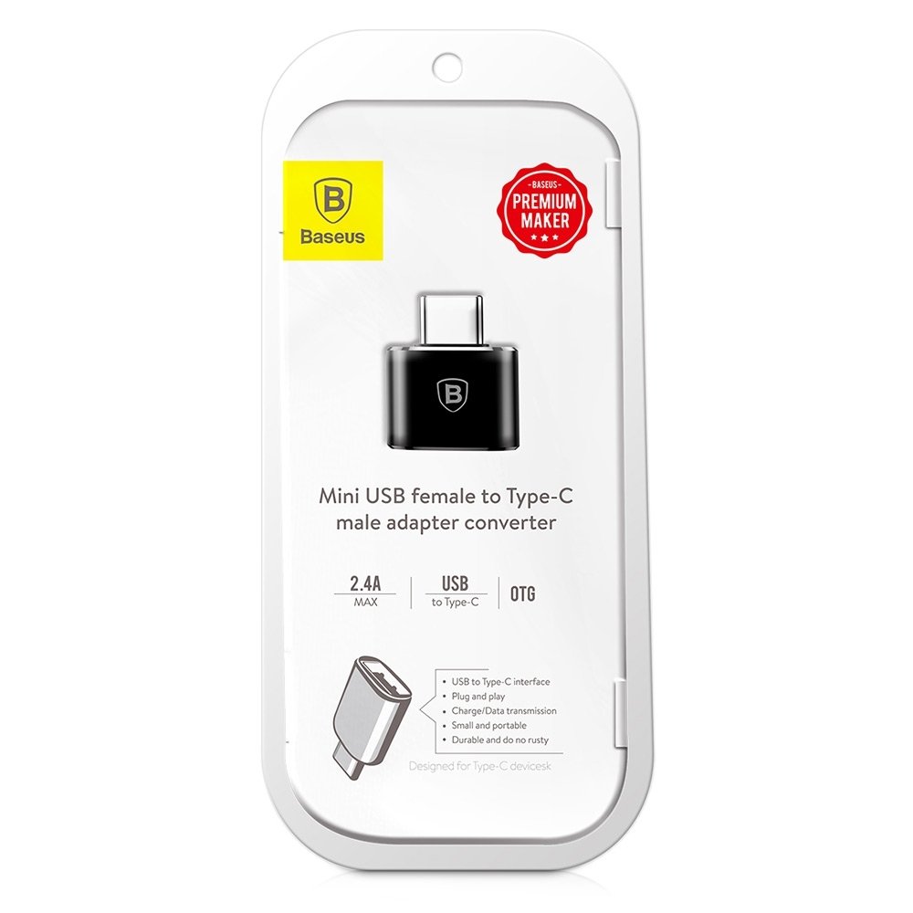OTG Adapter USB-C - USB-A Baseus, Black CATOTG-01