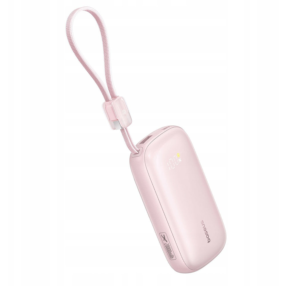 Baseus EnerFill FC21 Qpow 3 Ultra External Battery, 10000mAh, 45W, QC + PD, 1 x USB-A - 1 x USB-C, Pink E0027Q02