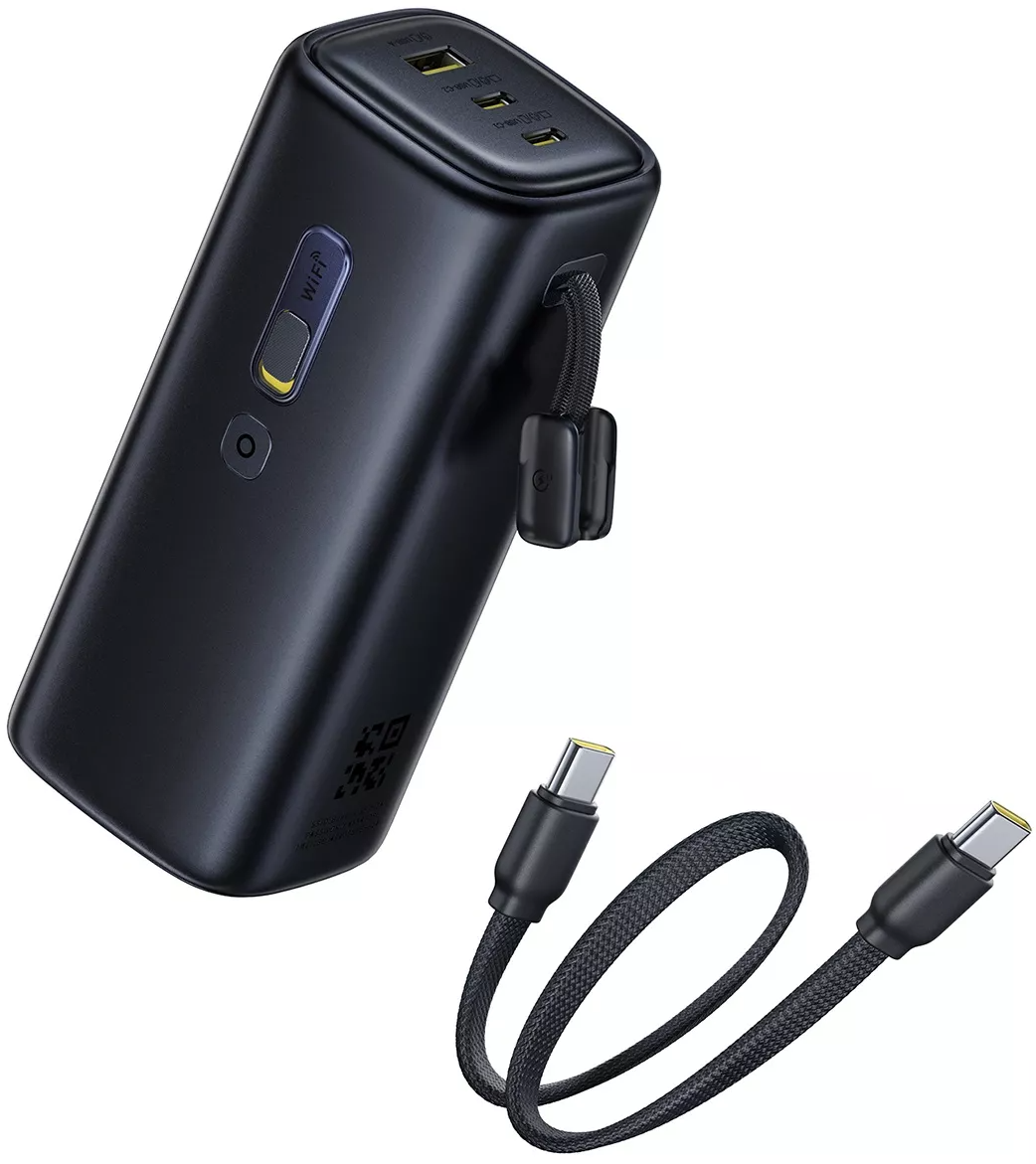 Baseus EnerGeek GX11 External Battery, 20000mAh, 67W, QC + PD, 1 x USB-A - 2 x USB-C, Black E0025701