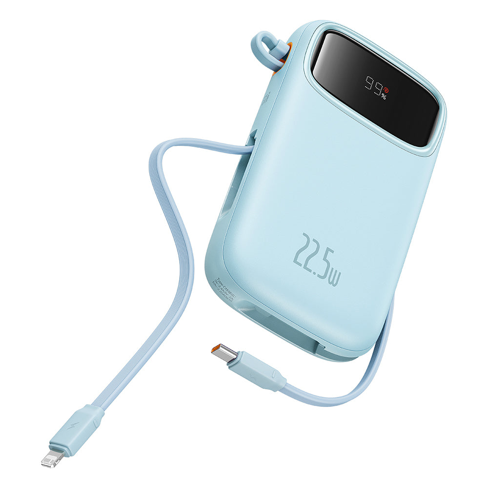 Baseus Qpow Pro+ External Battery, 20000mAh, 22.5W, QC + PD, 1 x Lightning - 1 x USB-A - 2 x USB-C, Blue P10055002313-00