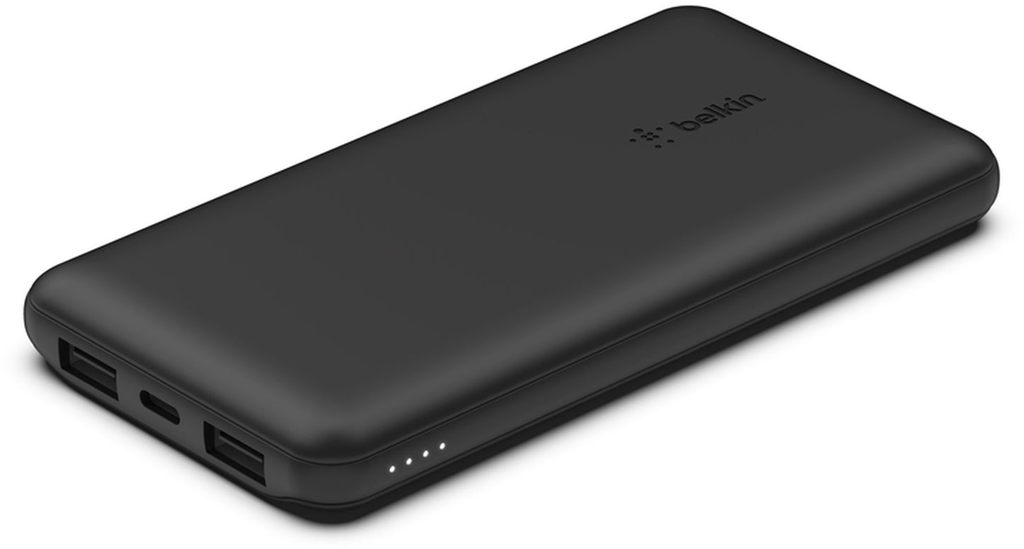 Belkin BoostCharge External Battery, 10000mAh, 15W, 1 x USB-C - 2 x USB-A, Black BPB011btBK