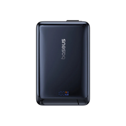 Baseus Nomos External Wireless Battery, 10000mAh, 45W, PD + FQI, 1 x QI - 2 x USB-C, Black P10078800123-00