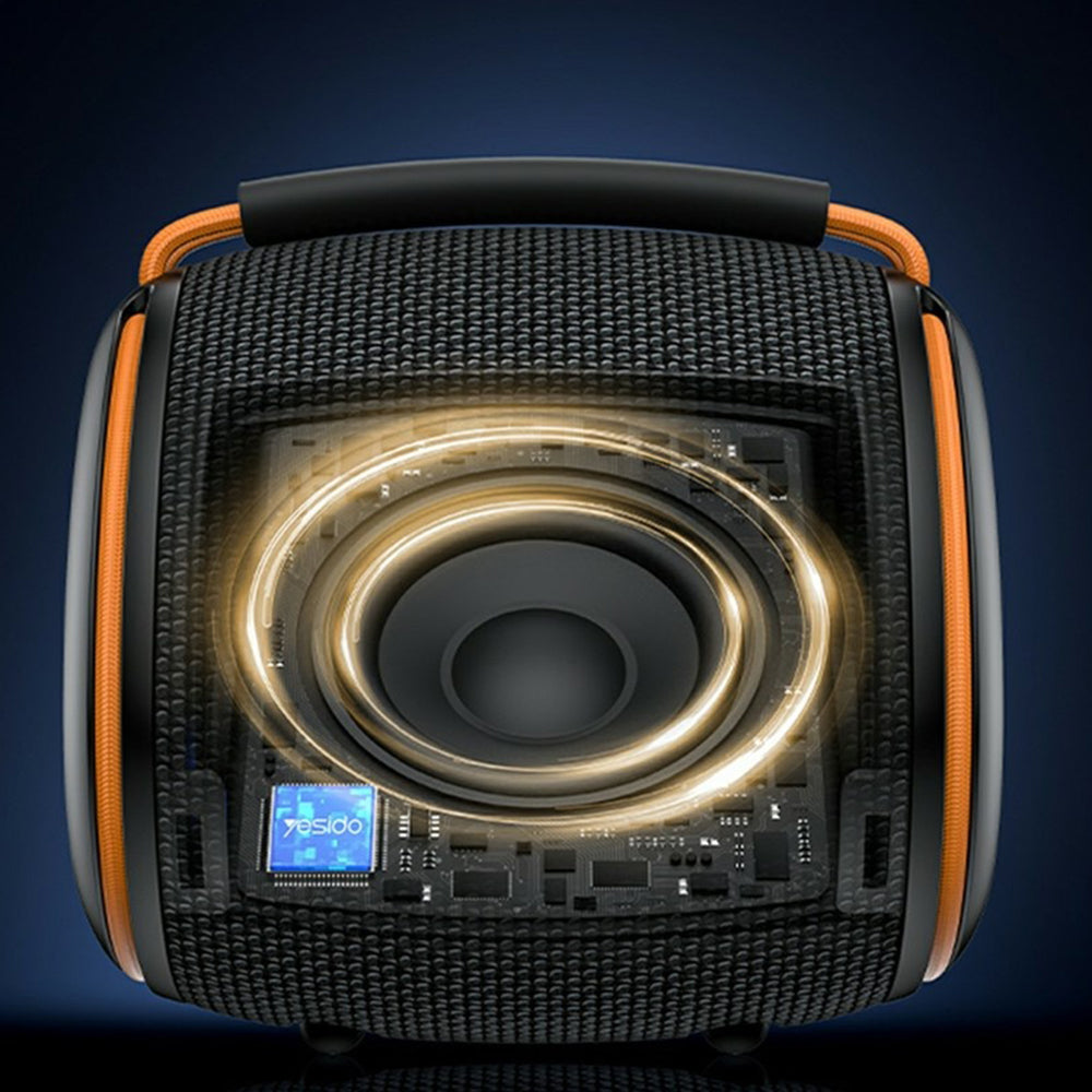 Yesido YSW40 Portable Bluetooth Speaker, 8W, RGB, Black