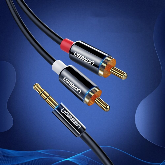 3.5mm Audio Cable - 2 x RCA UGREEN AV116, 1.5m, Black