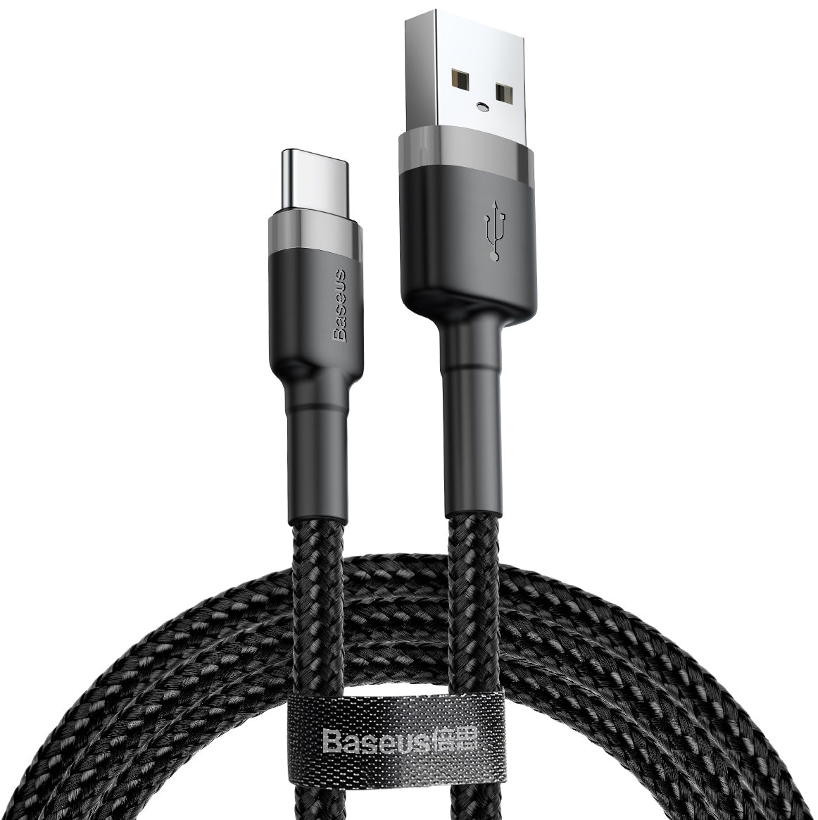 USB-A to USB-C Data and Charging Cable Baseus Cafule, 60W, 1m, Gray CATKLF-BG1