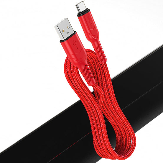 USB-A to USB-C Data and Charging Cable HOCO X59 Victory, 18W, 1m, Red