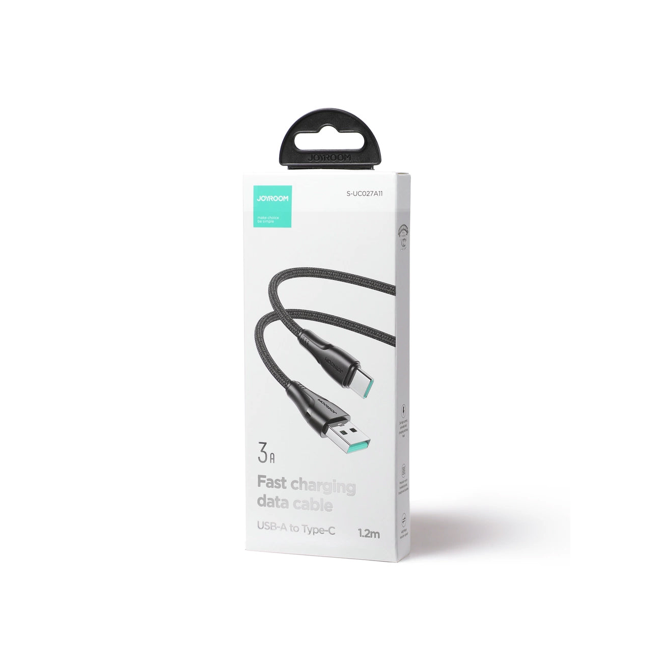 USB-A to USB-C Data and Charging Cable Joyroom S-A11, 18W, 1.2m, Black