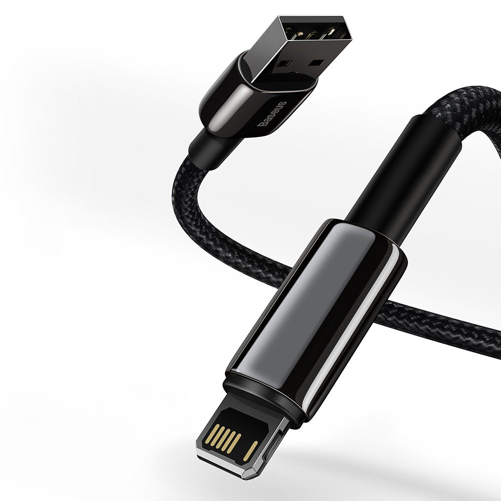 Baseus Tungsten Gold USB to Lightning Data and Charging Cable, 2m, 2.4A, Black CALWJ-A01