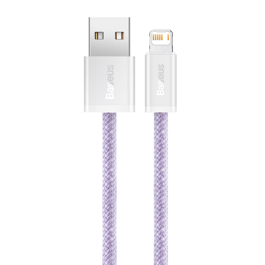 USB-A to Lightning Data and Charging Cable Baseus Dynamic Series, 18W, 2m, Purple CALD000505