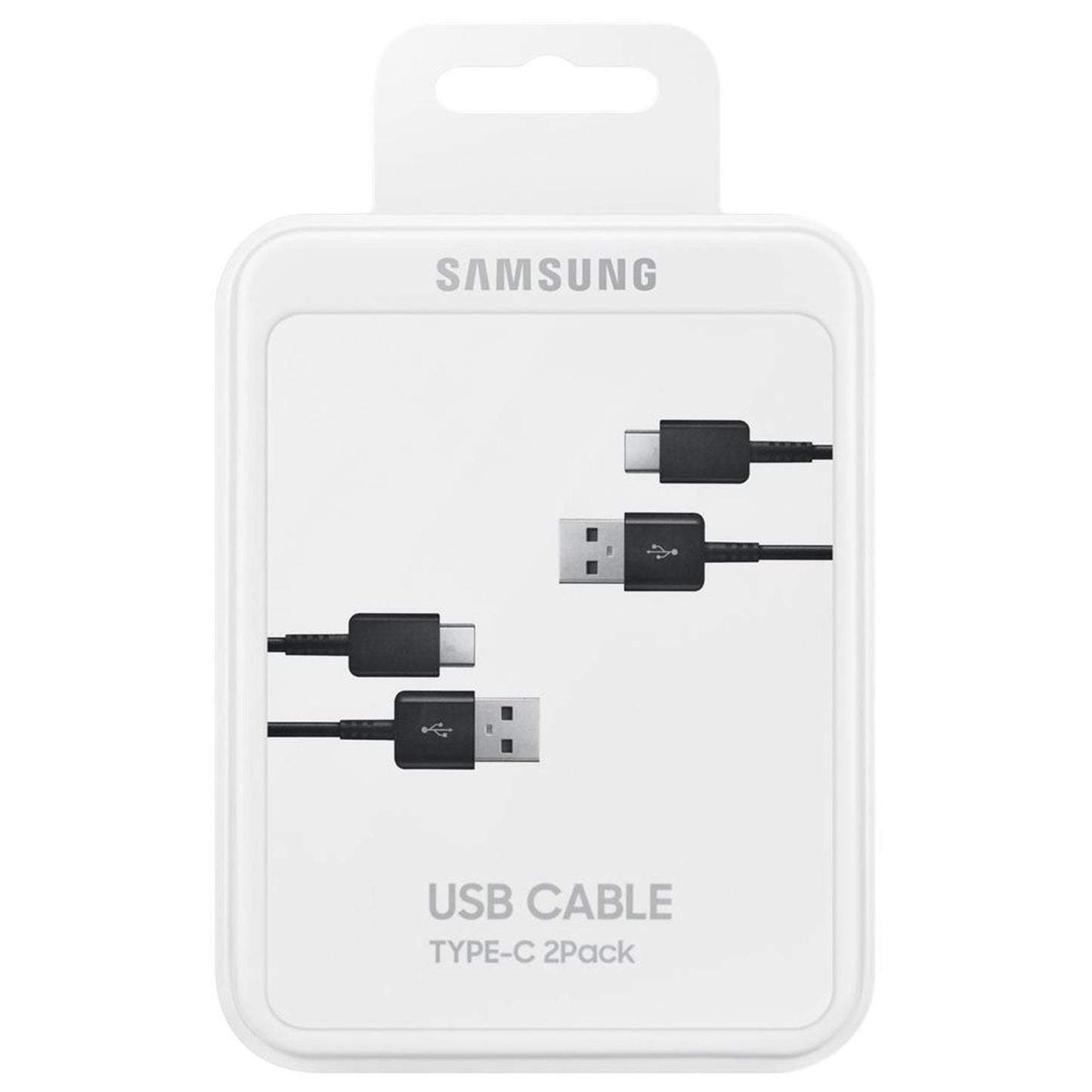Samsung USB-A to USB-C Data and Charging Cable 2-Pack, 25W, 1.5m, Black EP-DG930MBEGWW