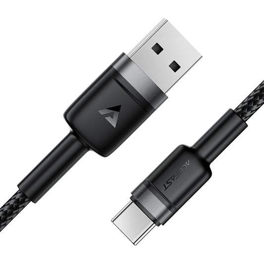 Acefast C22-04 USB-A to USB-C Data and Charging Cable, 18W, 1.2m, Black