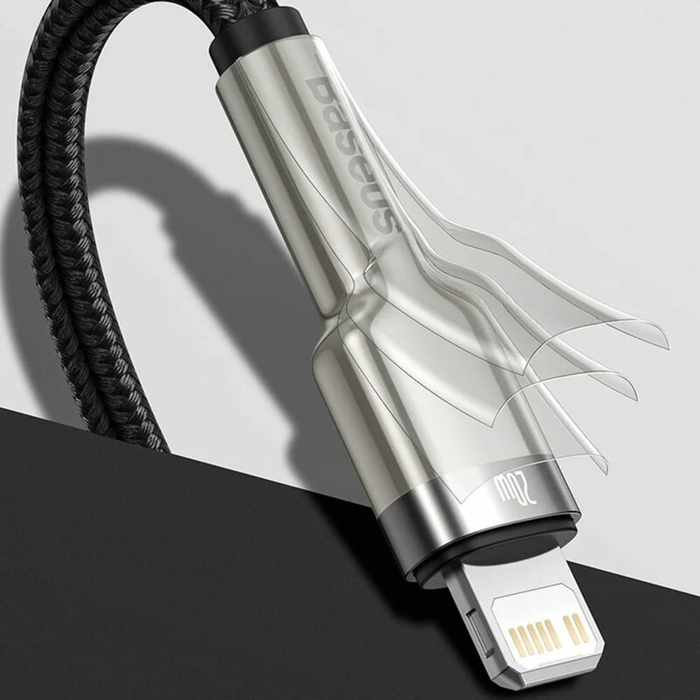 USB-C to Lightning Baseus Cafule Metal Data and Charging Cable, 20W, 1m, Green CATLJK-A06