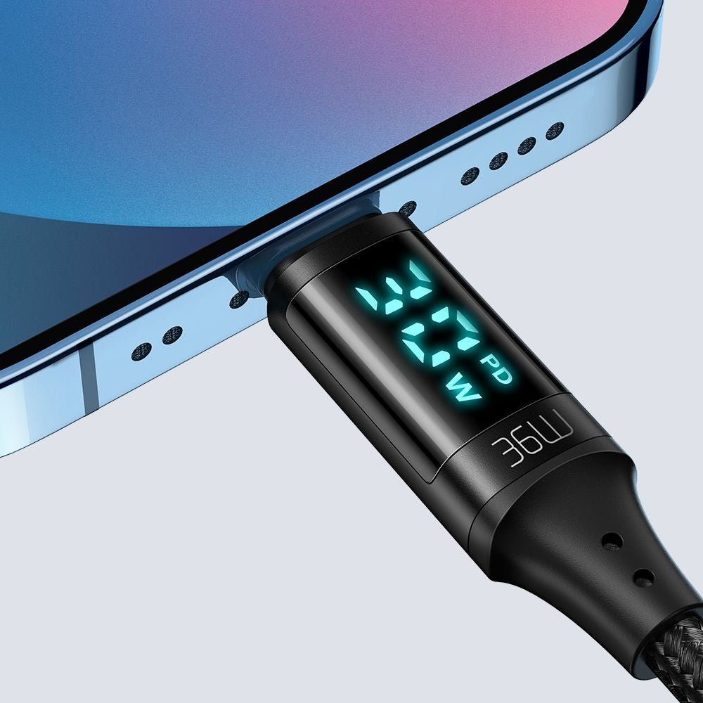 USB-C to Lightning McDodo CA-1030 Data and Charging Cable, 36W, 1.2m, Black