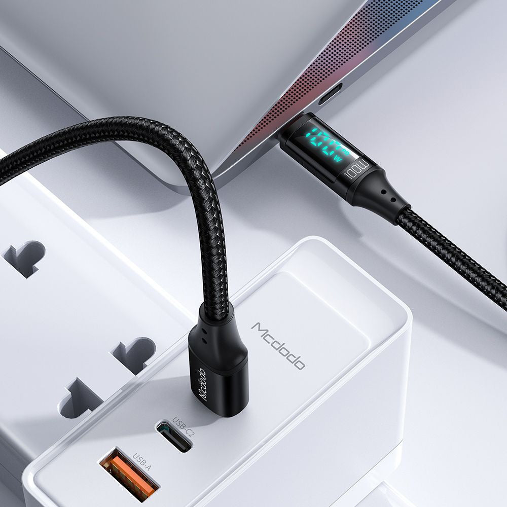 USB-C Data and Charging Cable - USB-C McDodo CA-1100 Display, 100W, 1.2m, Black