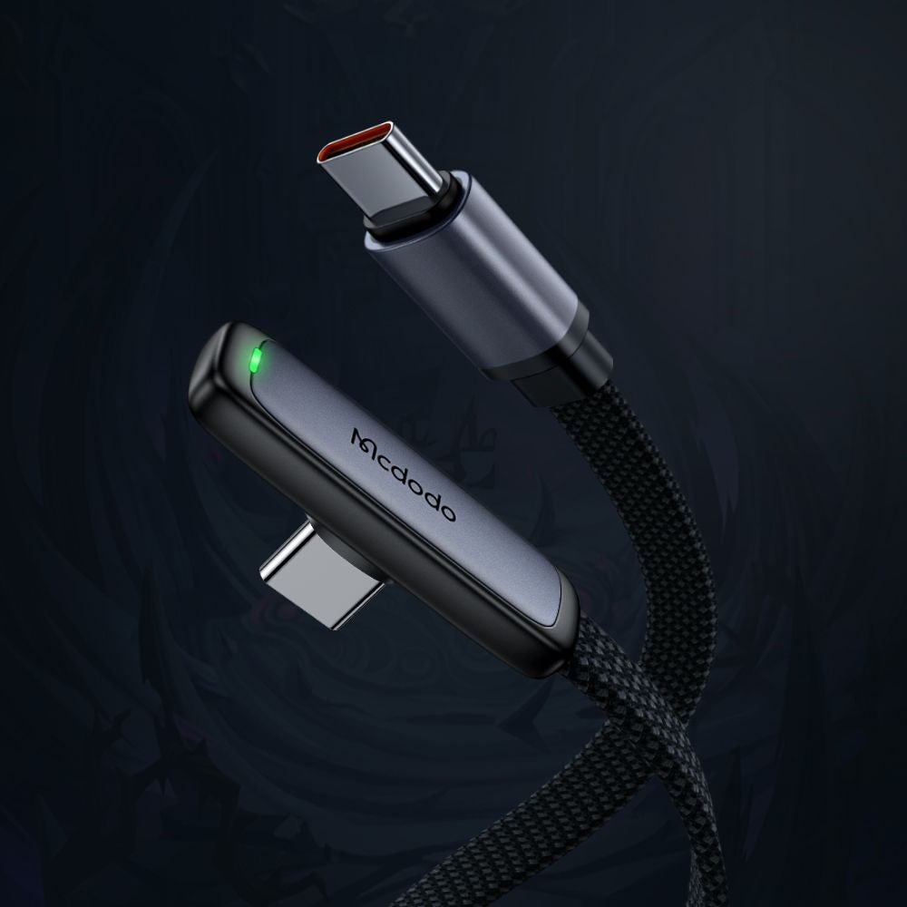 USB-C Data and Charging Cable - USB-C McDodo CA-3360 Angled, 65W, 1.2m, Black