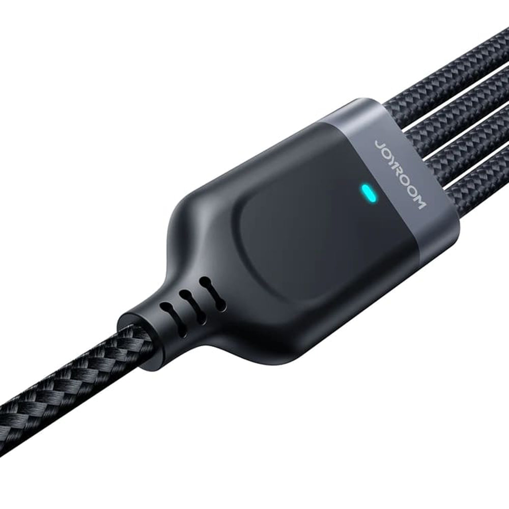 USB-A Charging Cable - Lightning / microUSB / 2 x USB-C Joyroom S-A18 4in1, 20W, 1.2m, Black