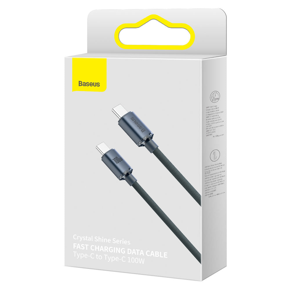 USB-C Data and Charging Cable - USB-C Baseus Crystal Shine Series, 100W, 1.2m, Black CAJY000601