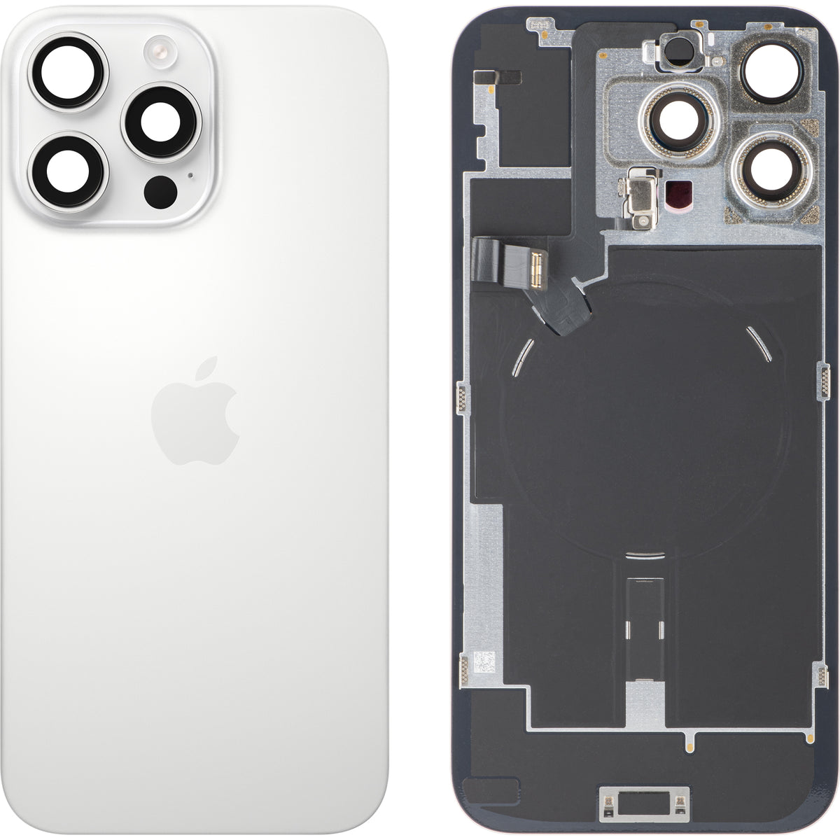 Apple iPhone 16 Pro Max Battery Cover, White (White Titanium), Premium Swap