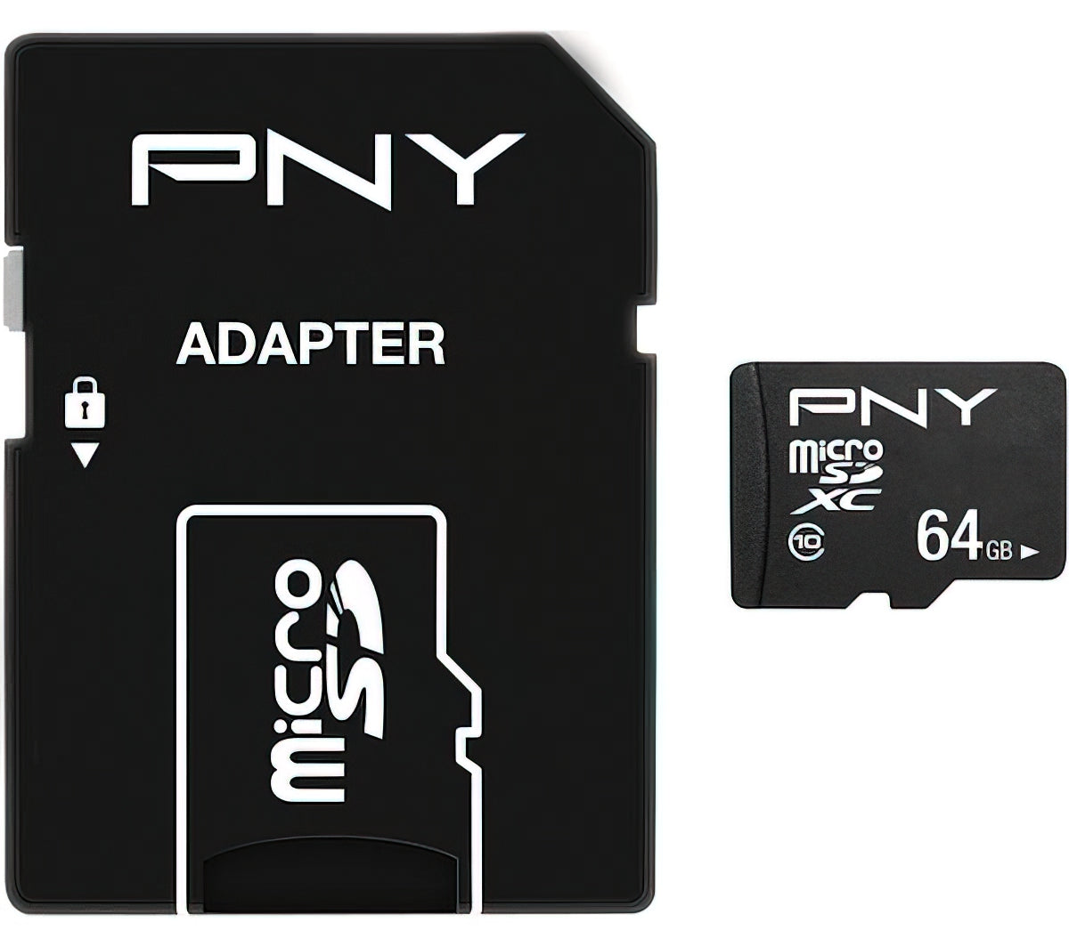 PNY Performance Plus microSDXC Memory Card, 64Gb, Class 10, With Adapter P-SDU64G10PPL-GE