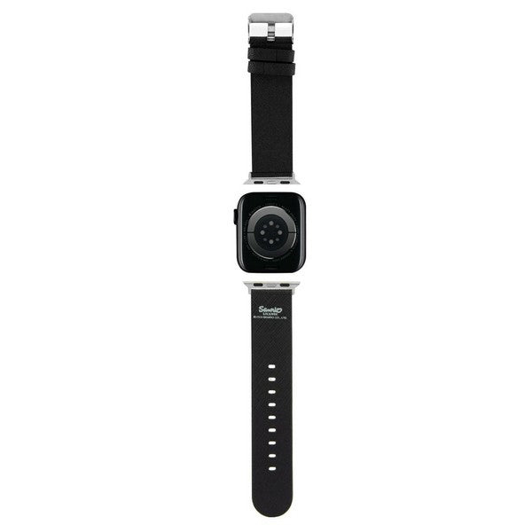 Hello Kitty Leather Kitty & Bows Strap for Apple Watch 42mm / 41mm / 40mm / 38mm Series, Black
