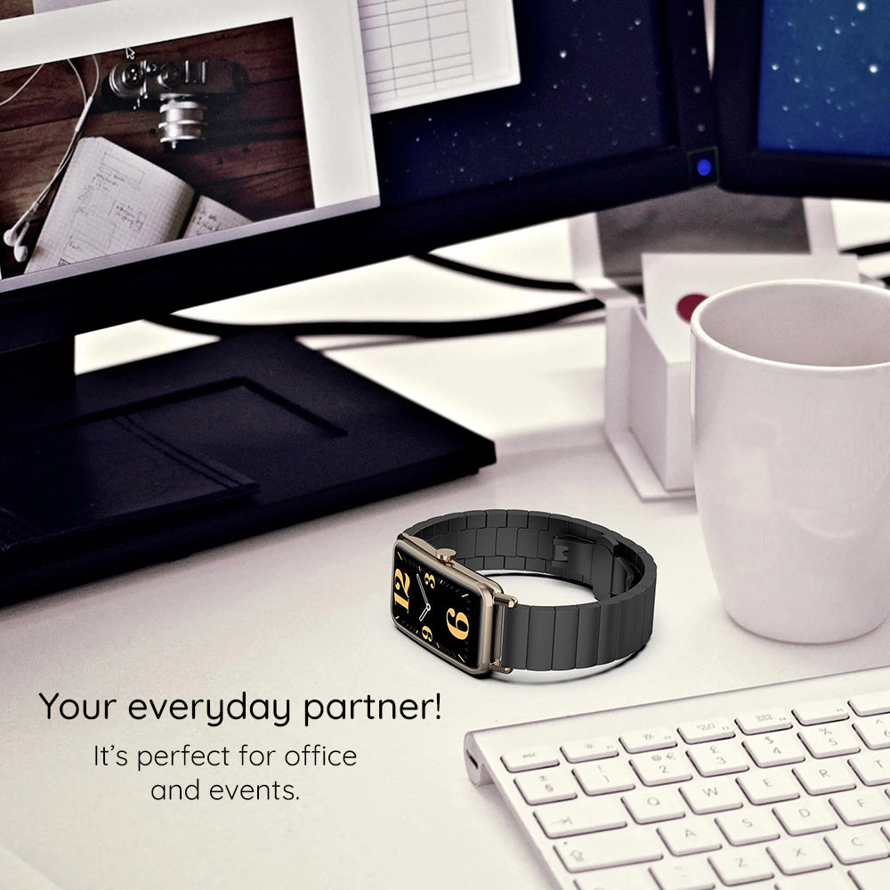 Techsuit W012 Strap for Apple Watch 49mm / 46mm / 45mm / 44mm / 42mm Series, Black