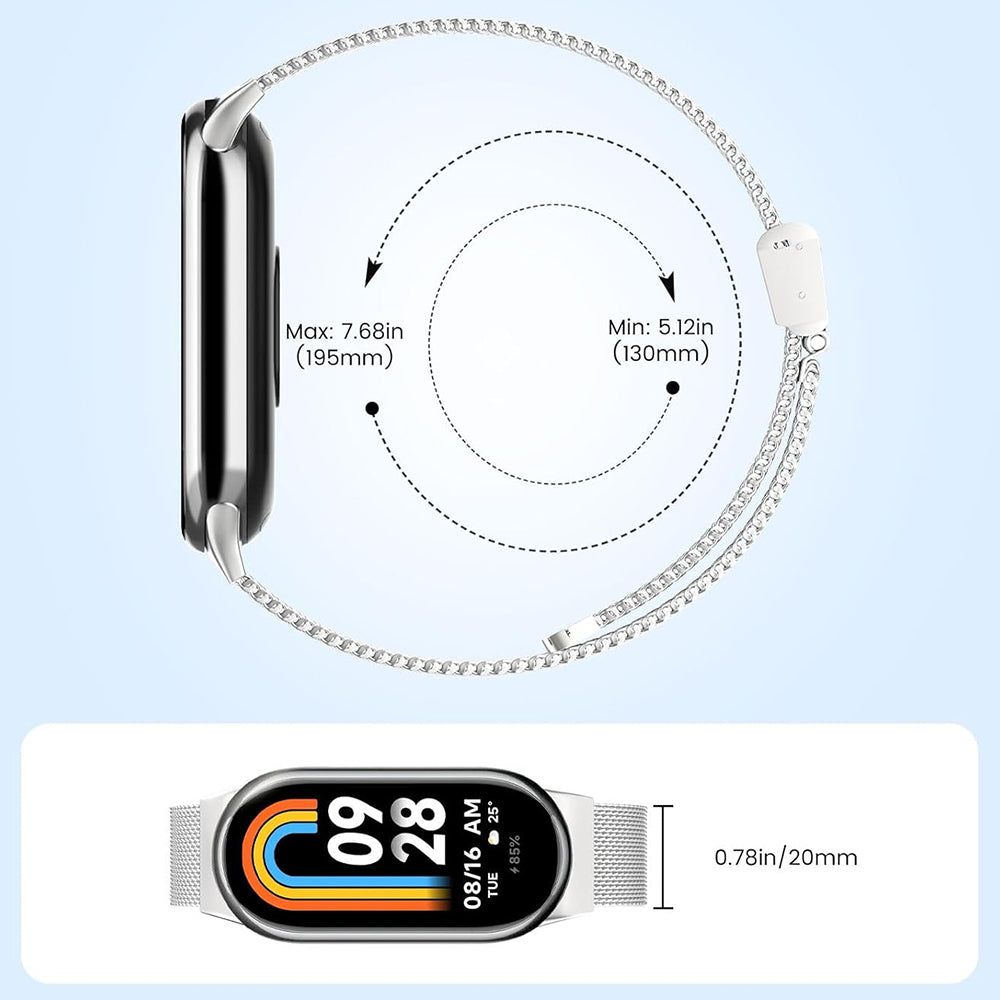 Techsuit W022 Strap for Xiaomi Smart Band 9 / 8, 15mm, Gold