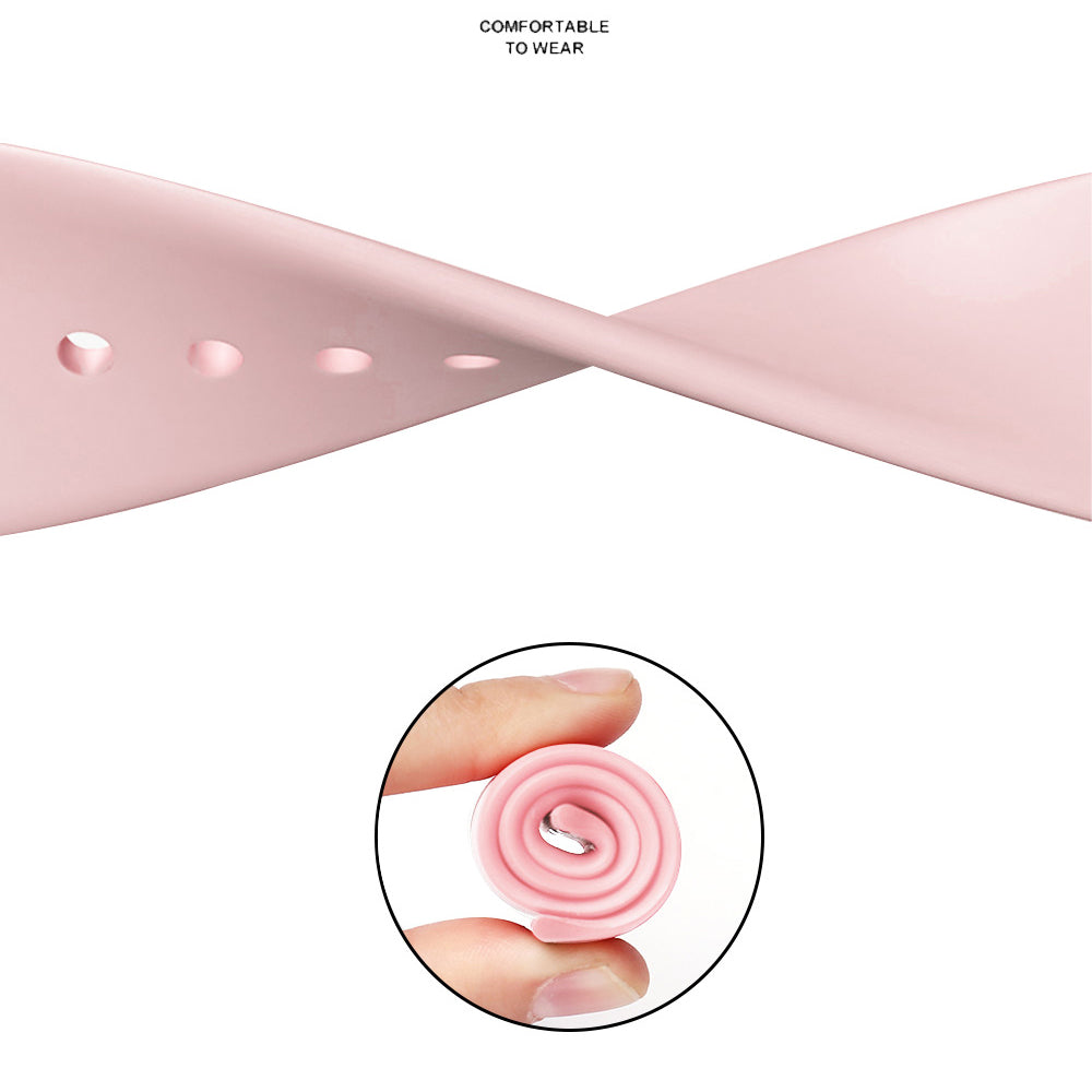 Techsuit W031 Strap for Apple Watch 42mm / 41mm / 40mm / 38mm Series, Light Pink