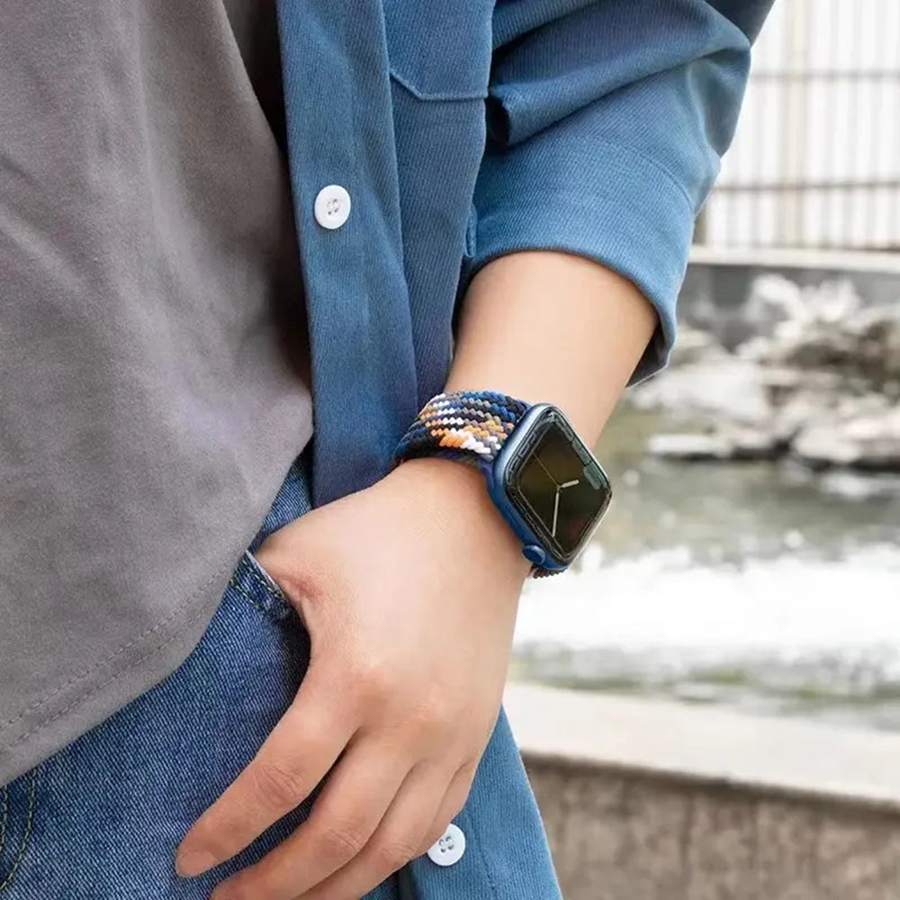 Techsuit W032 Strap for Apple Watch 42mm / 41mm / 40mm / 38mm Series, Navy Blue