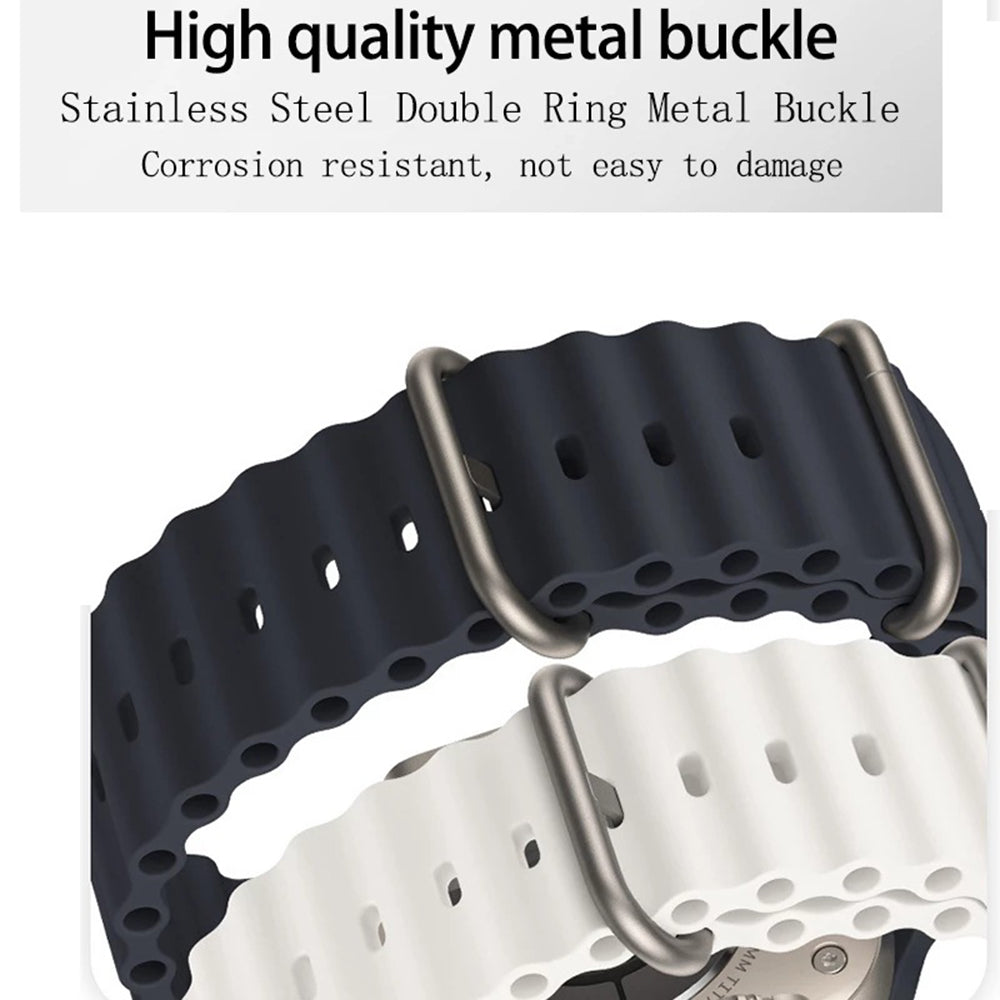Techsuit W038 Strap for Apple Watch 49mm / 46mm / 45mm / 44mm / 42mm Series, Dark Red