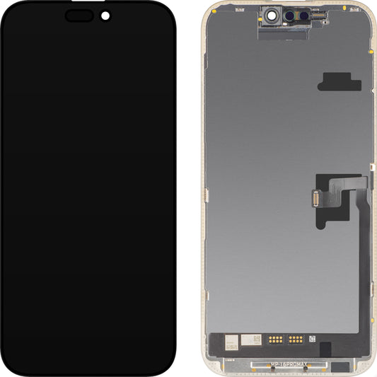 MP Touchscreen Display compatible with Apple iPhone 16 Pro Max, with Frame, OLED FHD 120Hz Diagnostic Soft Version, Black