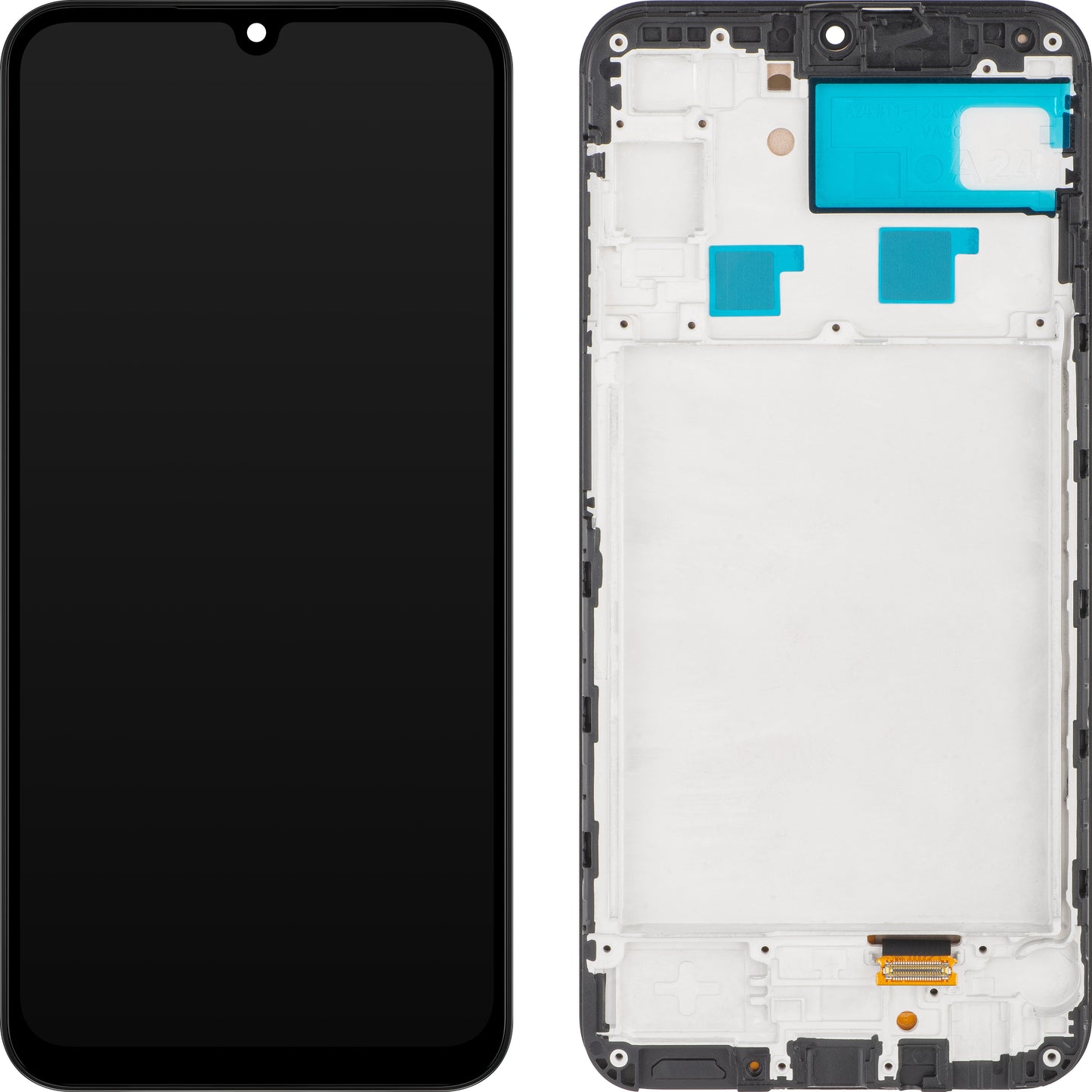 Touchscreen MP Display compatible with Samsung Galaxy A24 4G A245, with Frame, OLED Version, Black