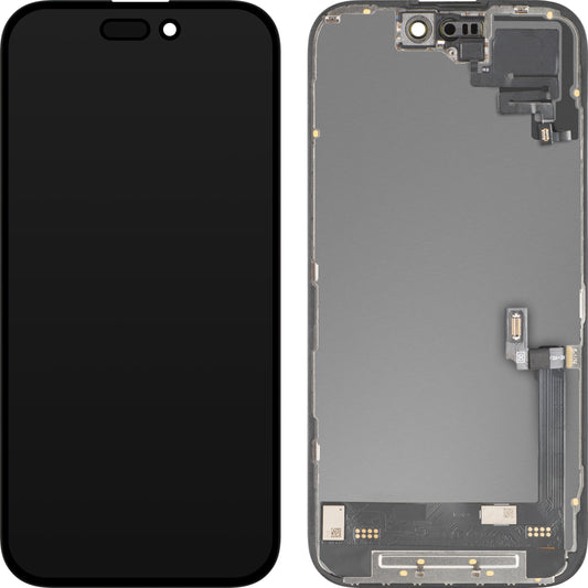 Touchscreen Display with MP Proximity Sensor compatible with Apple iPhone 16, with Frame, OLED FHD Diagnostic Software Version, Black