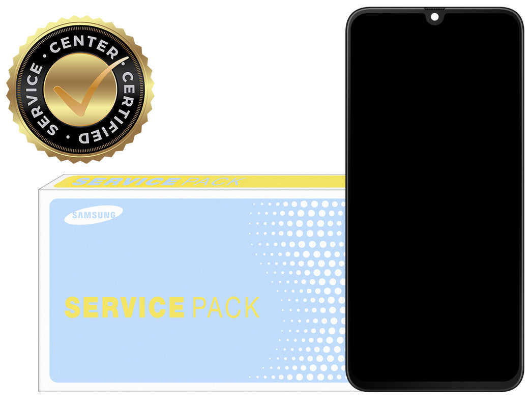 Touchscreen Display Samsung Galaxy A70 A705, with Frame, Black, Service Pack GH82-19747A