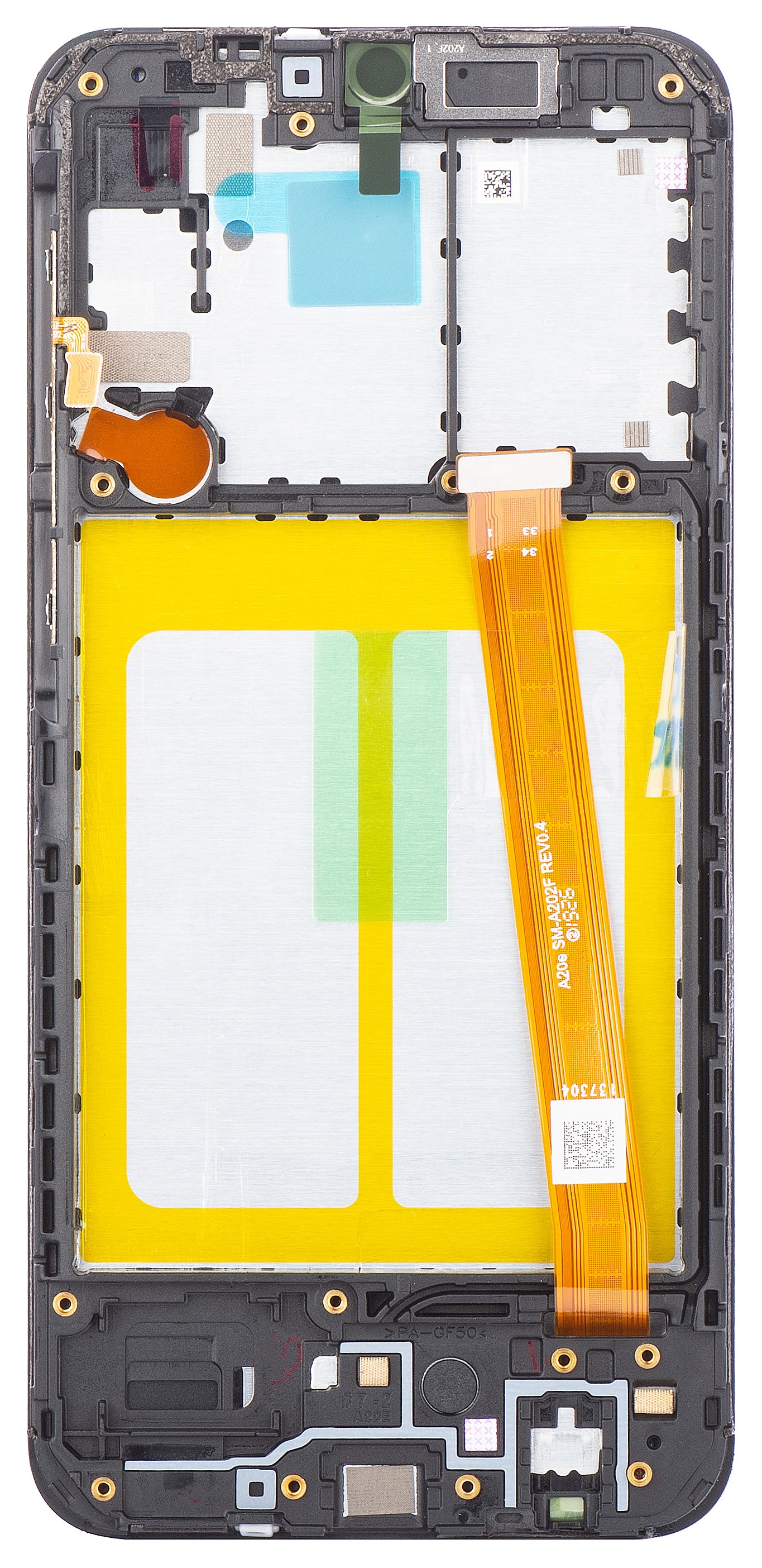 Touchscreen Display Samsung Galaxy A20e A202, with Frame, Black, Service Pack GH82-20186A