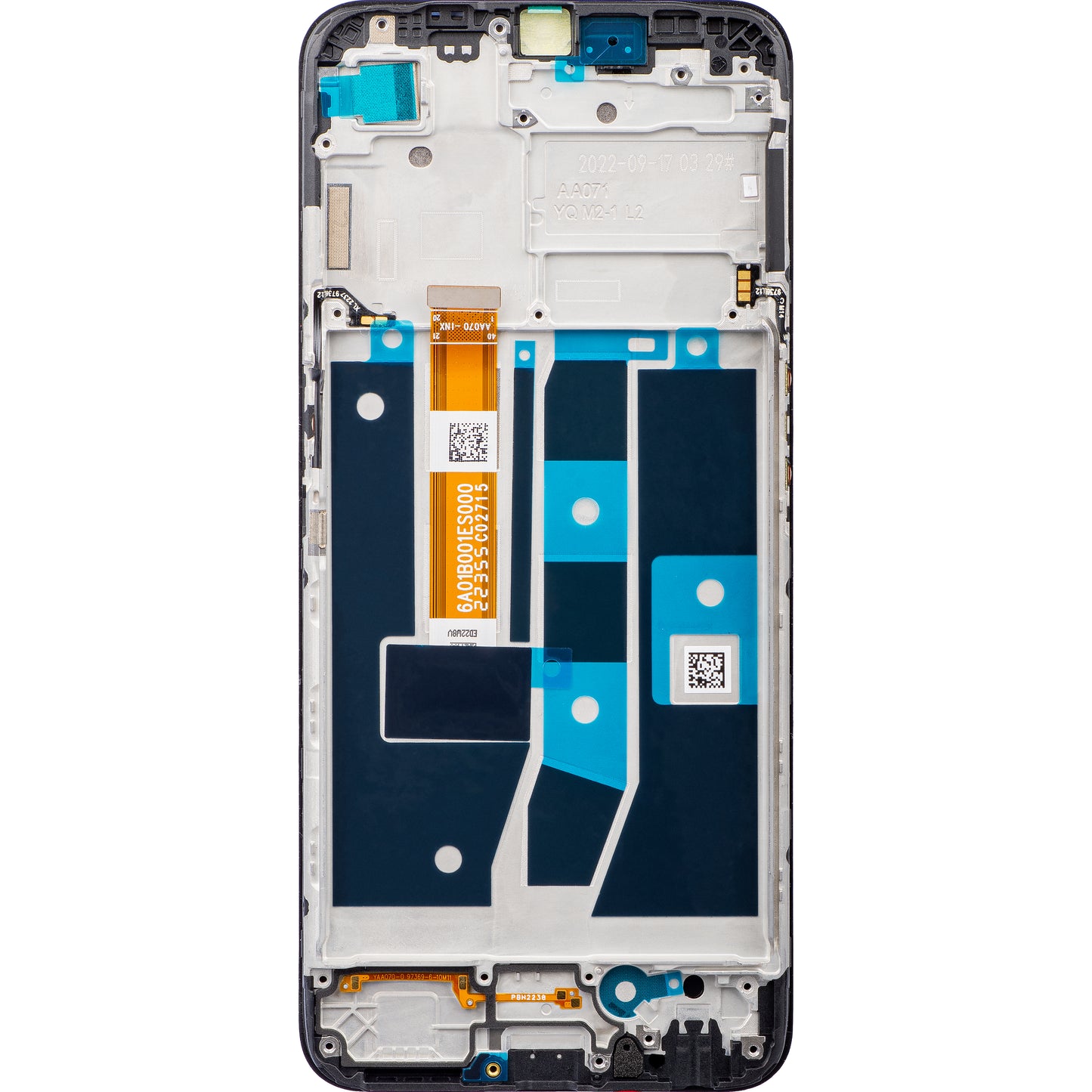 Oppo A54s Touchscreen Display with Frame, Black, Service Pack 4908020