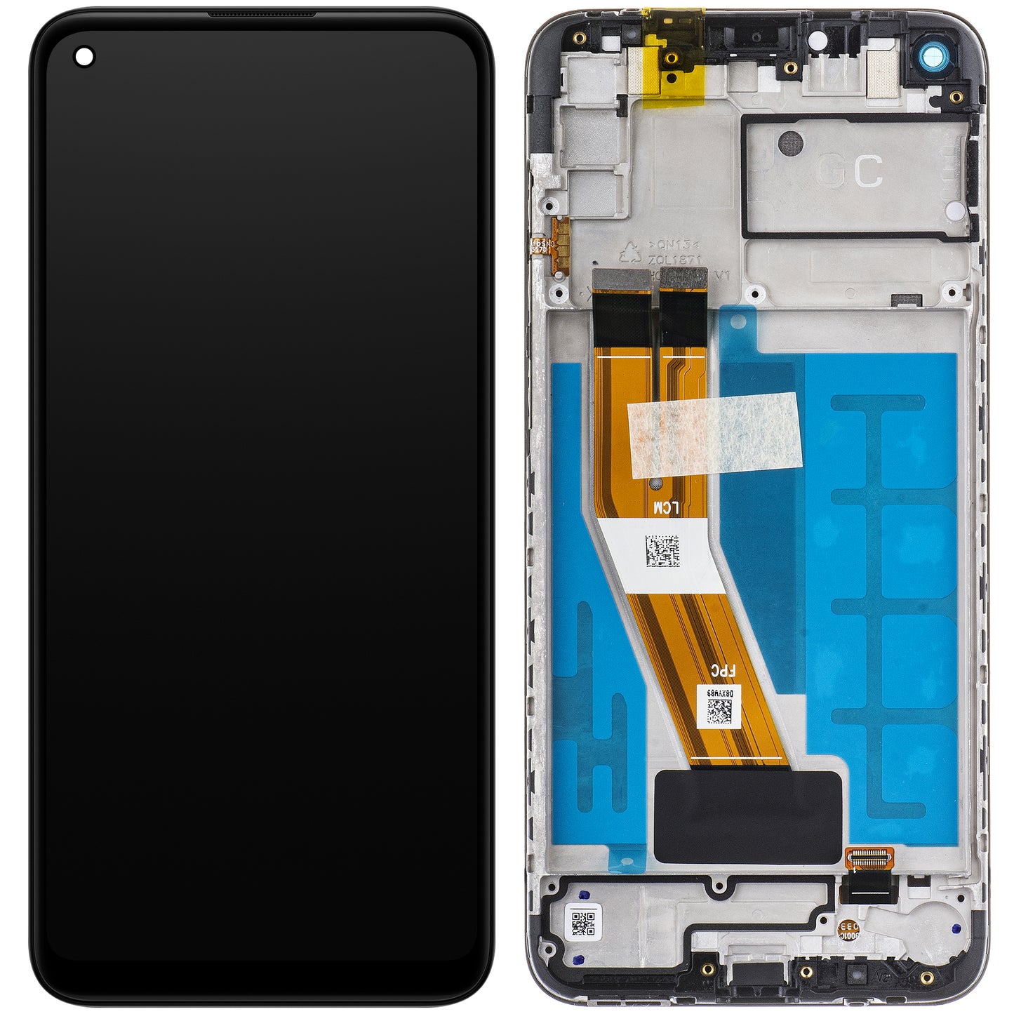 Samsung Galaxy A11 A115 Touchscreen Display with Frame, Black, Service Pack GH81-18760A
