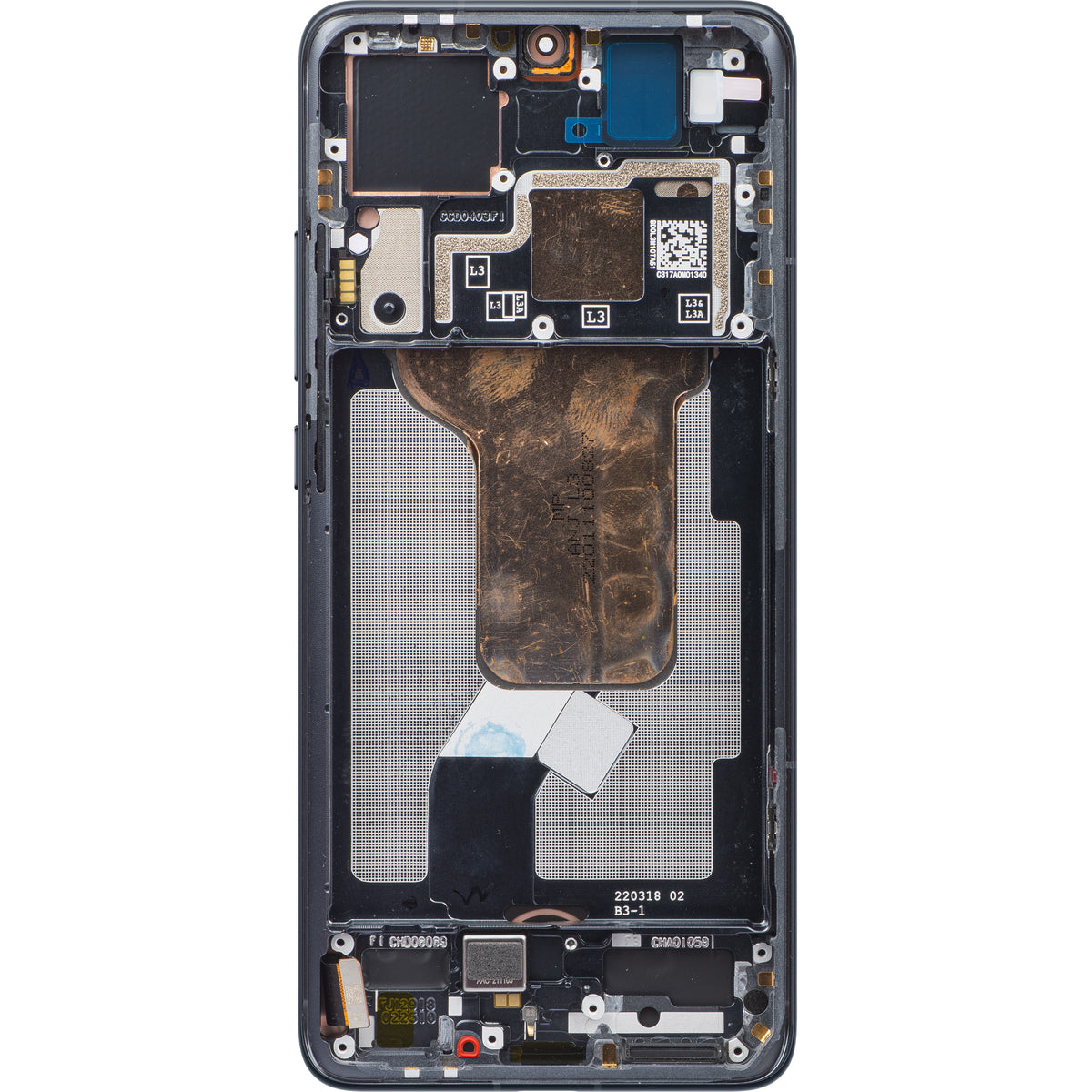 Display with Touchscreen Xiaomi 12S / 12X / 12, with Frame, Grey, Service Pack 5600030L3A00