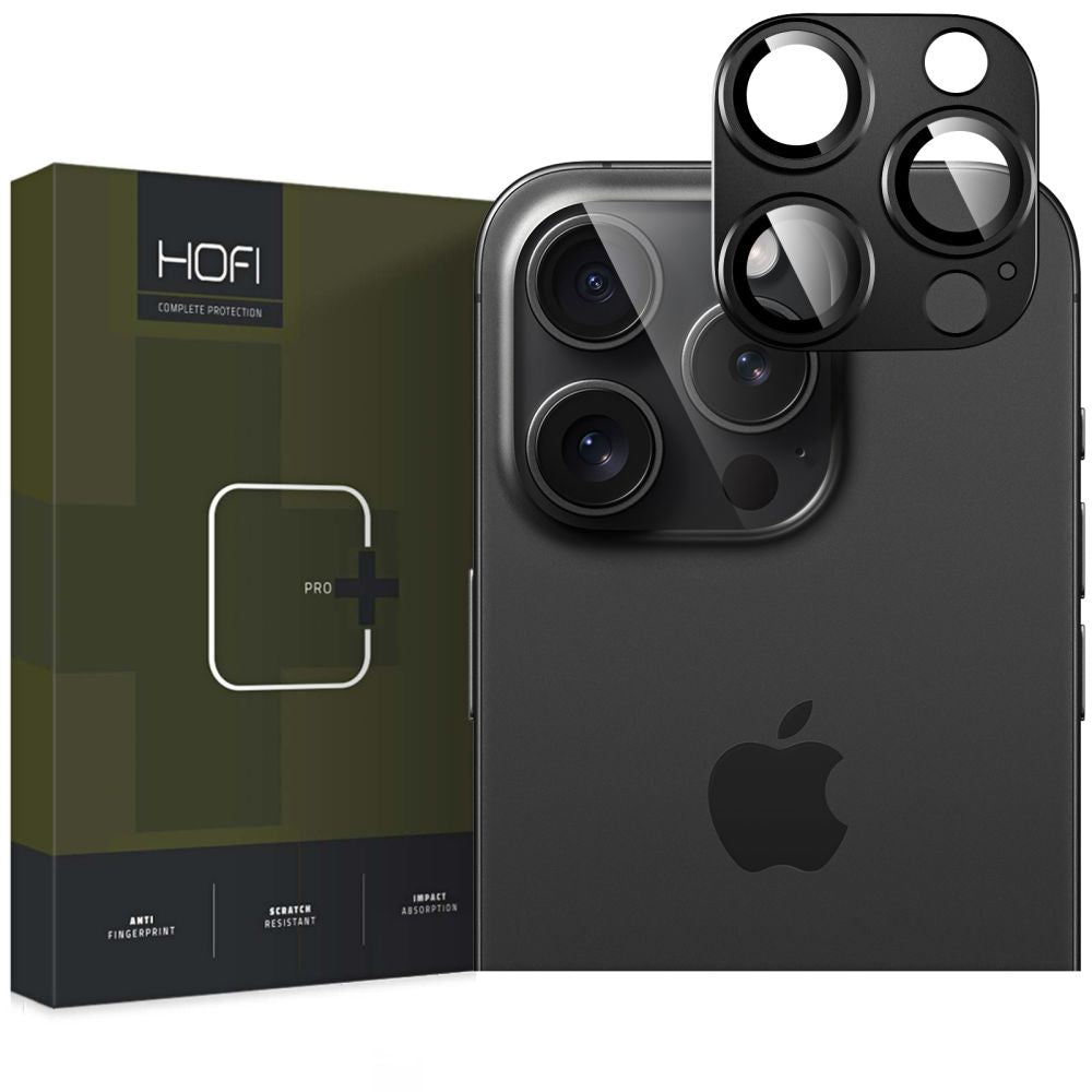 Rear Camera Protection Film HOFI Fullcam for Apple iPhone 16 Pro Max / 16 Pro, Tempered Glass, Black