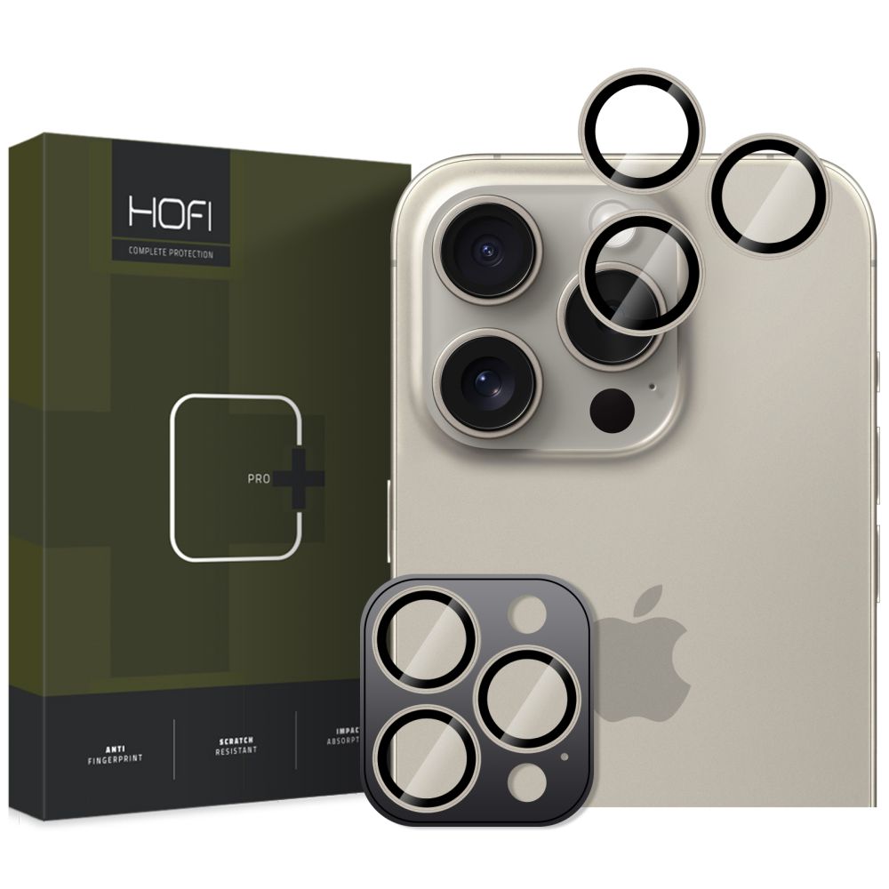 Back Camera Protection Film HOFI CamRing PRO+ for Apple iPhone 17 Pro / 16 Pro Max / 16 Pro, Tempered Glass, Grey