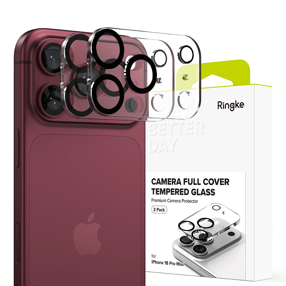Ringke Rear Camera Protective Film for Apple iPhone 18 Pro, Tempered Glass, Set of 2 Pieces, Transparent