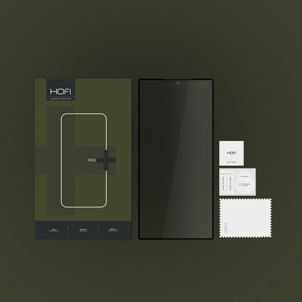 Privacy Screen Protector HOFI PRO+ for Samsung Galaxy S24 Ultra S928, Tempered Glass, Full Glue