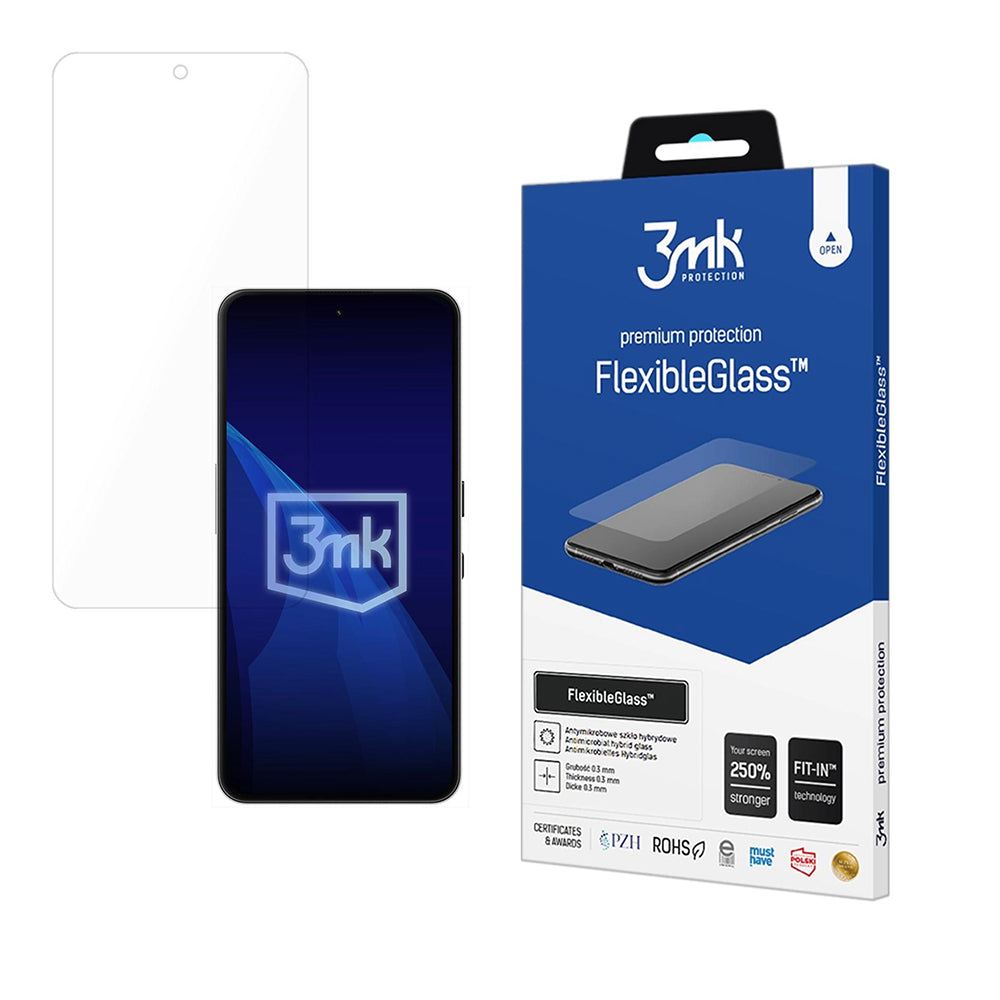 3MK FlexibleGlass Screen Protector for Nothing Phone (3a) Lite, Flexible Glass, Full Glue