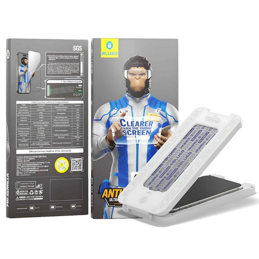 Blueo Anti-Reflective HD Applicator Pro Screen Protector for Apple iPhone 17 Air, Tempered Glass, Full Glue, Black