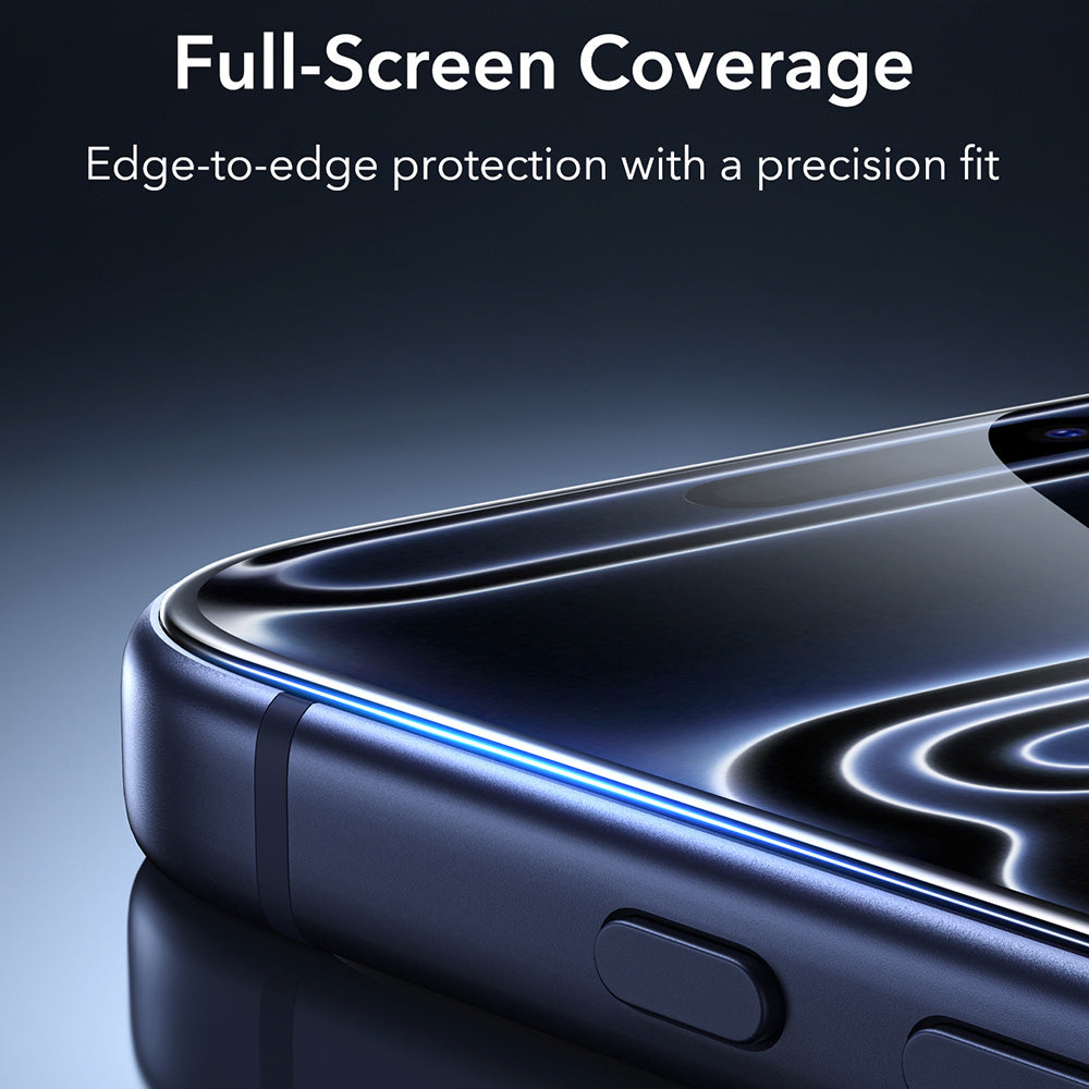 ESR Armorite UltraFit Screen Protector for Apple iPhone 18 Pro / 17 Pro, Tempered Glass, Full Glue, Set of 2 Pieces, Black
