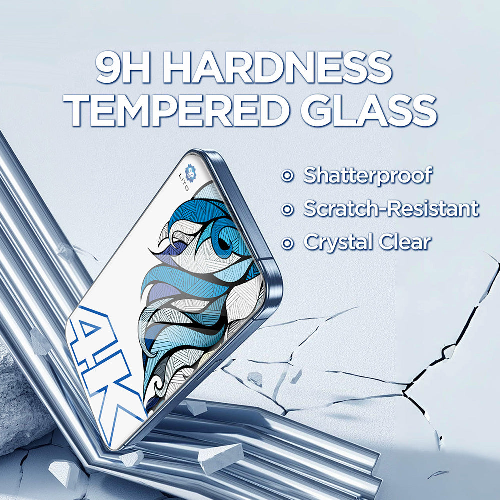 Lito D+ Max 4K Screen Protector for Apple iPhone 17 / 16 Pro, Tempered Glass, Full Glue, Black
